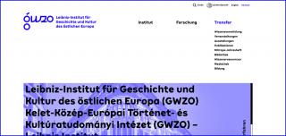 Das ausgeklappte Menü zum Punkt Transfer