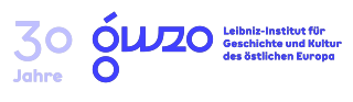 Logo zum 30 Jährigen Jubiläum des GWZO. Links eine goldene 30, rechts der GWZO-Schriftzug sowie der Zusatz "Leibniz-Institut für Geschichte und Kultur des östlichen Europa"