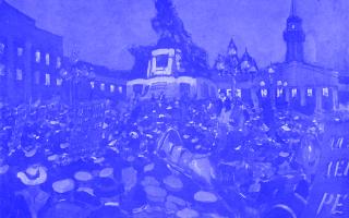 On Moscow’s Skobelevskaya Square during the February Revolution, 1917. From: Der Große Krieg in Bildern und Bildern, edition XIV, 1917. © Wikimedia Commons