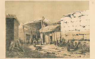 Turkestan. Markt. Autor D.Velezhev. Veröffentlicht in Pashino, Petr. Turkestan Provinz im Jahr 1866: Travel Notes. St.Pb.: Tiblen & Nekliudov, 1866. 
