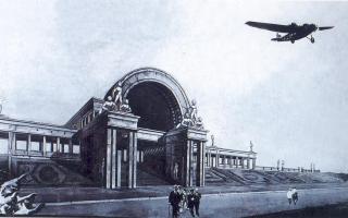 The Project of the Uralmash Socialist City Stadium. 1930s. Arch. P.V. Oranskij.