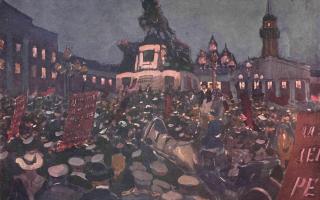 On Moscow’s Skobelevskaya Square during the February Revolution, 1917. From: Der Große Krieg in Bildern und Bildern, edition XIV, 1917. © Wikimedia Commons